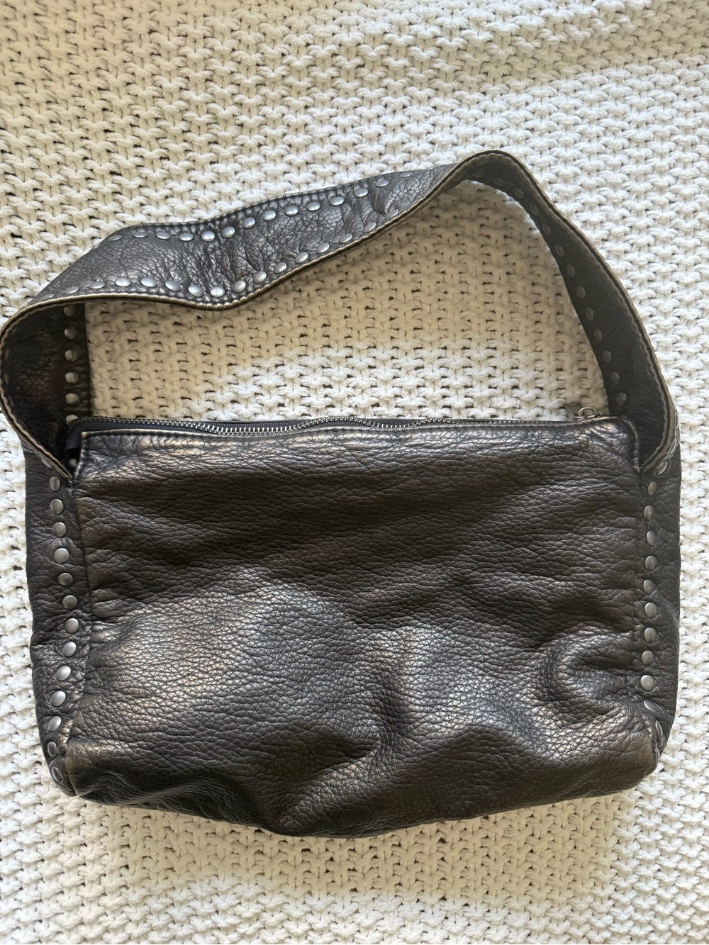 UO Black Studded Shoulder Bag - Picture 2 of 6